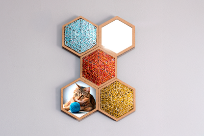 Hexágonos Modulares Personalizables (Grannies, Porta Foto, Espejo)