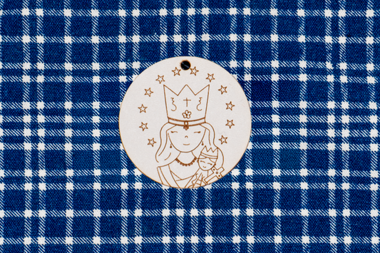 Medalla en madera Virgen de los Desamparados