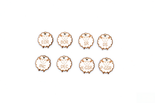 Marcadores de Punto- Oveja con Abreviaturas en Inglés