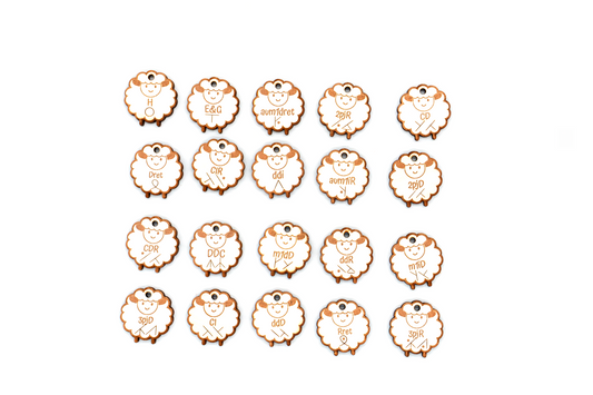 Marcadores de Punto- Oveja con Símbolos y Abreviaturas en Español