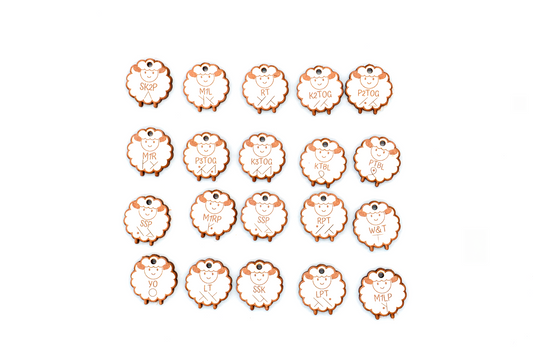 Marcadores de Punto- Oveja con Abreviaturas en Inglés y Símbolos