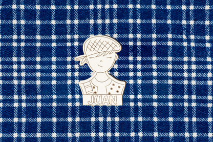 Pines PERSONALIZADOS de Madera Grabados – Fallero, Fallera