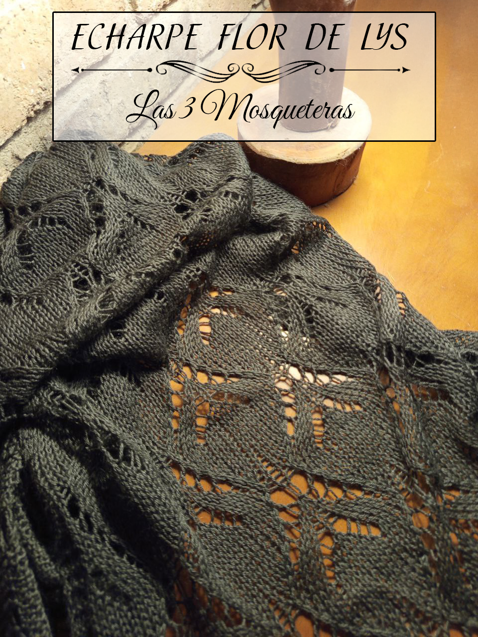 Patrón Echarpe Flor de Lys de las 3 Mosqueteras