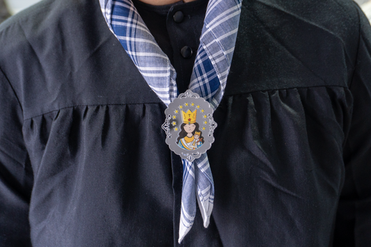 Pañuelo Fallero con Camafeo Virgen de los Desamparados