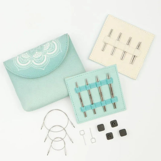 Set de agujas circulares intercambiables KnitPro Mindful Petite Mini - 5 y 7,5 cm